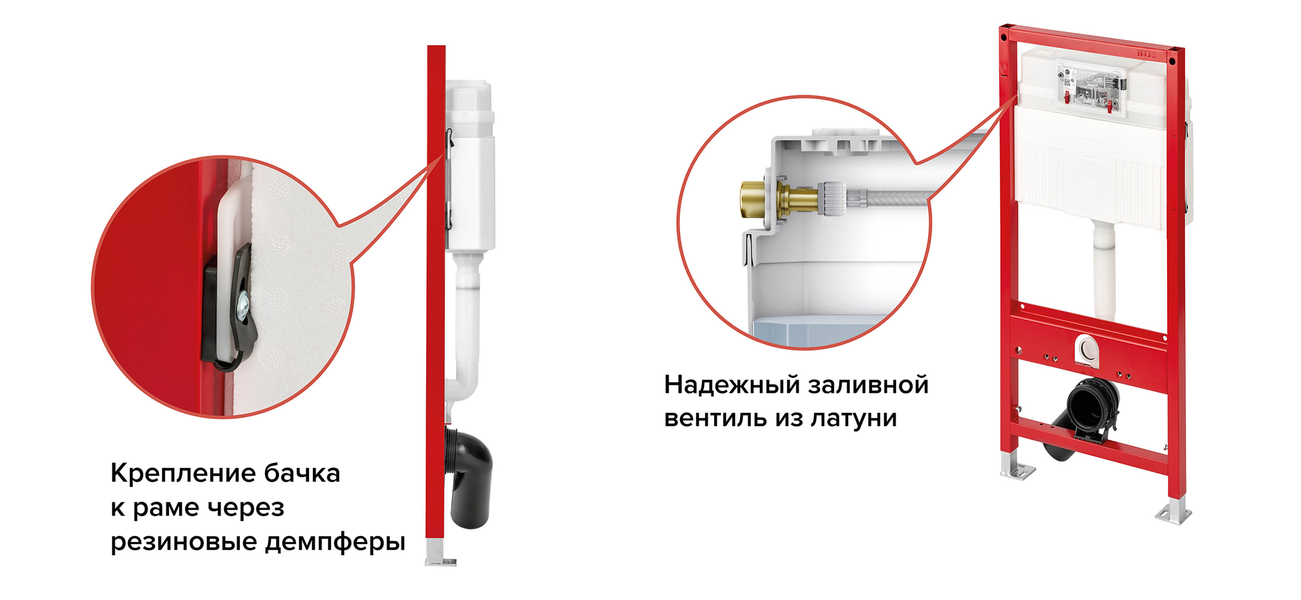 Новое крепление и латунный заливной клапан