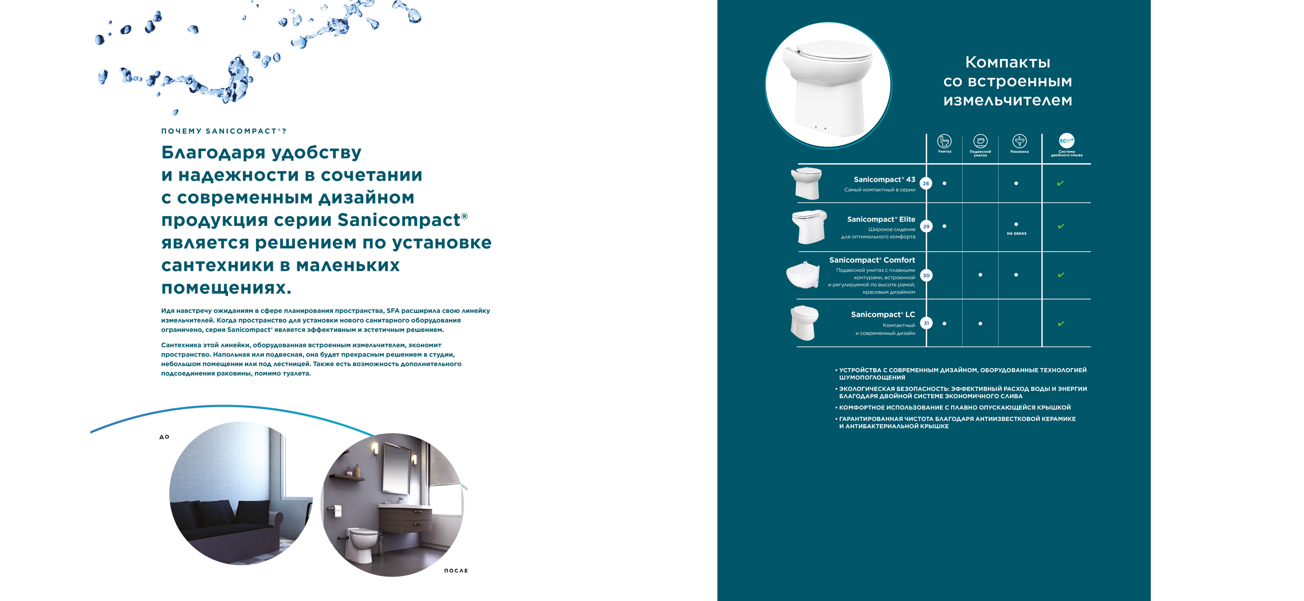 Унитазы со встроенными измельчителями в корпусе