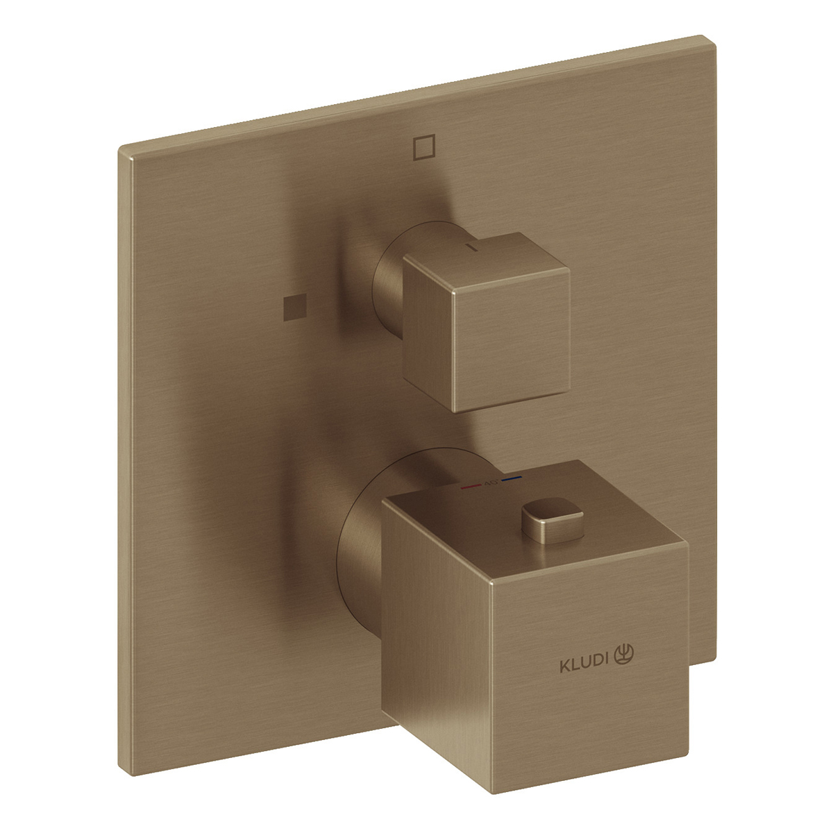 Kludi Decus встраиваемый смеситель для душа с термостатом SLIM.BOXX 88022, бронза брашированная