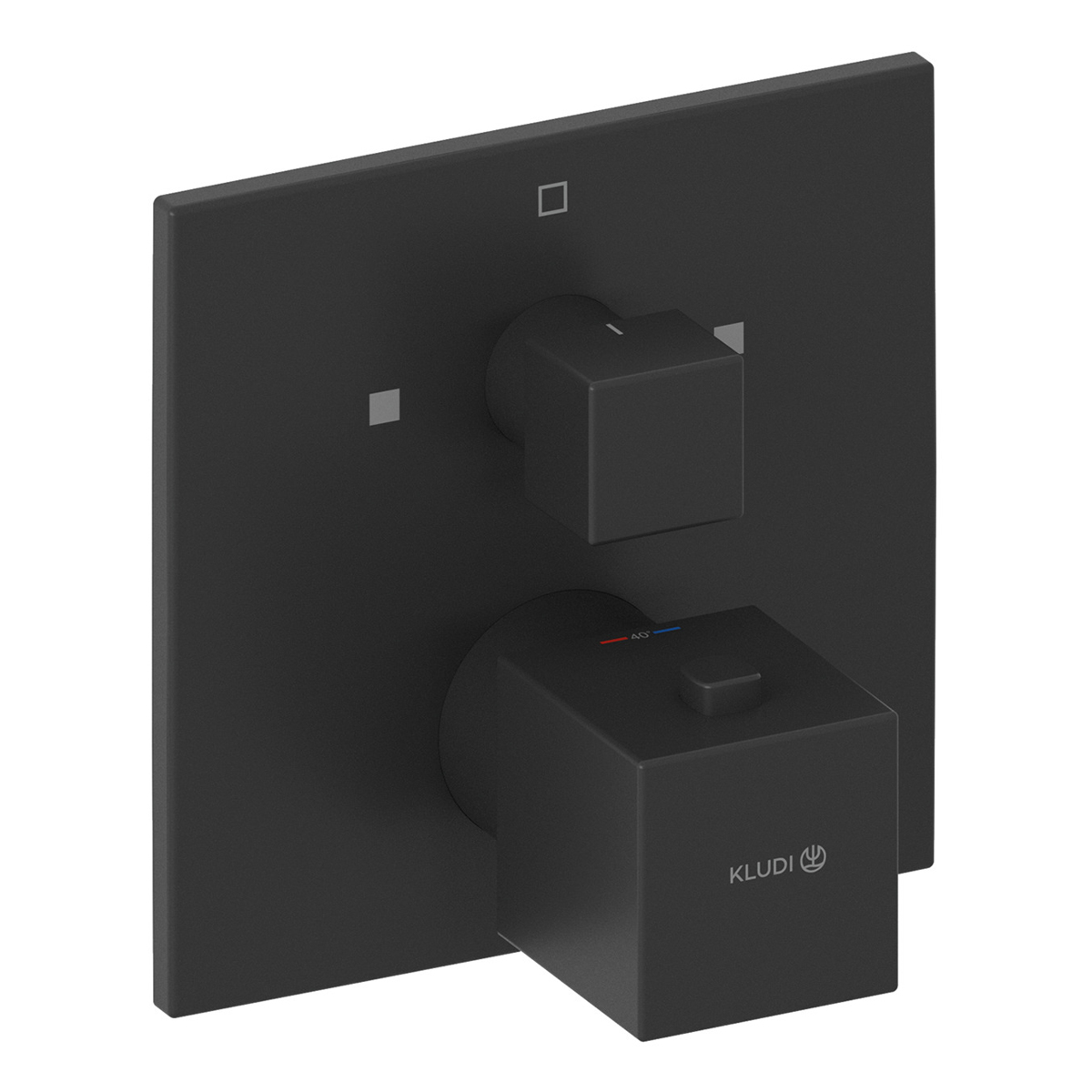 Kludi Decus встраиваемый смеситель для ванны и душа с термостатом SLIM.BOXX 88022, черный матовый