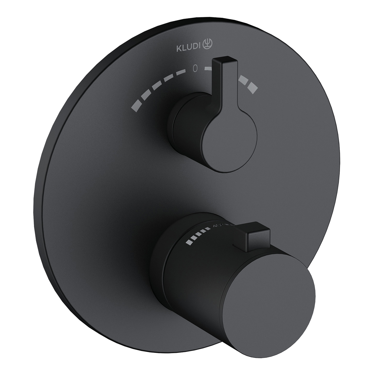 Kludi NOVA FONTE Puristic Встраиваемый смеситель для ванны и душа с термостатом 88022, черный матовый